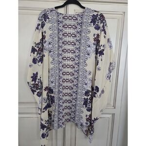 Gypsy Love Kimono Open‎ Front Cardigan Womens Small/medium Floral Fairy